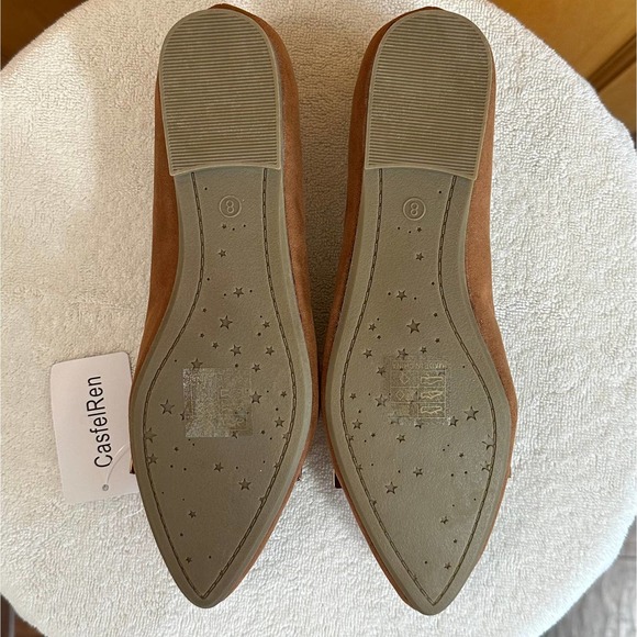 NWT, CasfelRen Women's Size 8 Flats Comfort Shoe Light Brown - Picture 8 of 12